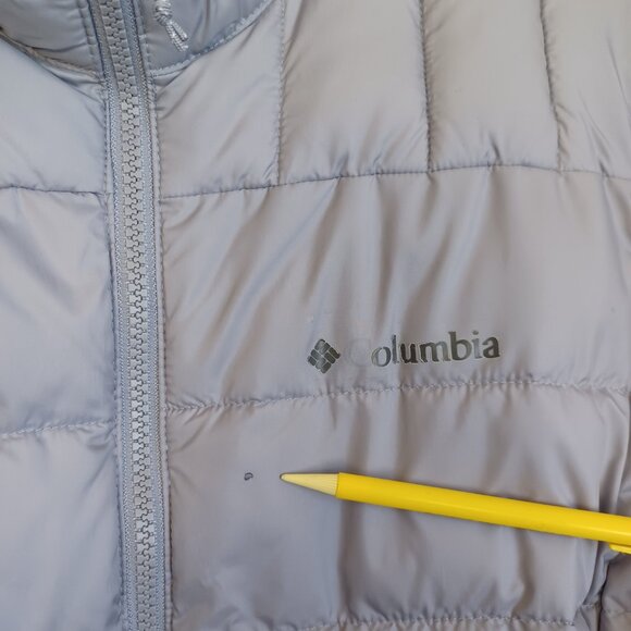 Columbia Interchange Jacket Gray Quilted Puffer Full Zip w Pockets Womens Medium - Picture 7 of 13